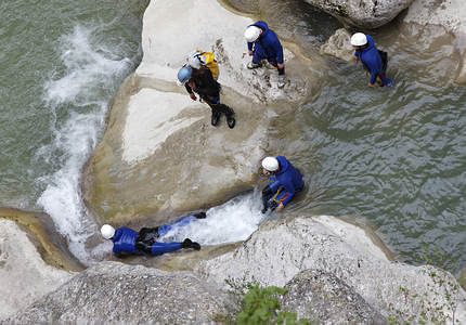 Canyoning Wasserrutsche