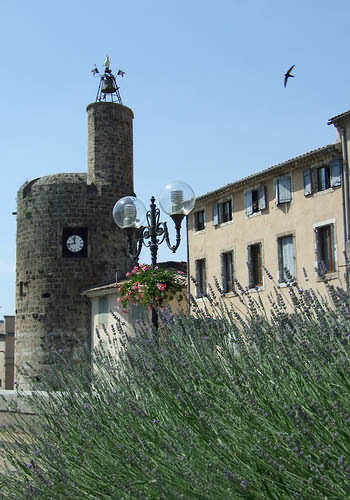 Anduze: clock tower "Tour d'Horloge"
