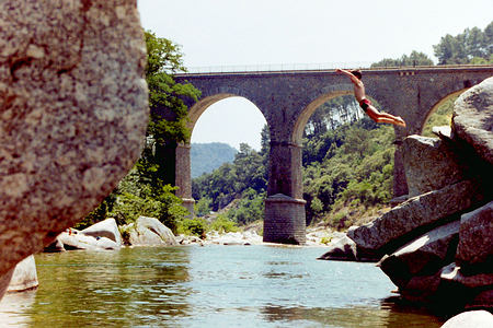 Swimming in the river Le Gardon