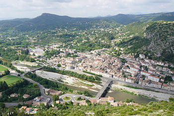 View on Anduze from the lookout Fort Rohan