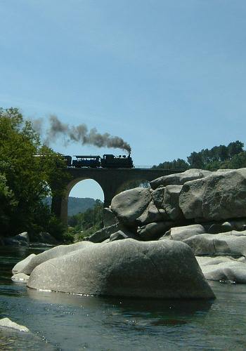 Steam engine ride on the „Train a Vapeur des Cévennes“